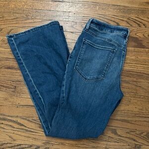 Athleta Sculptek Flare Jean True Blue 12 P EUC
